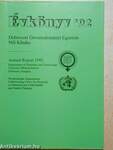 Debreceni Orvostudományi Egyetem Női Klinika Évkönyv '92