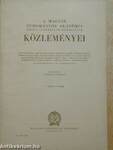 A Magyar Tudományos Akadémia Kémiai Tudományok Osztályának közleményei