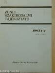 Zenei Szakirodalmi Tájékoztató 1983/1-2.