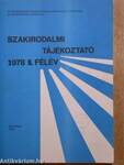 Szakirodalmi tájékoztató 1978. II. félév