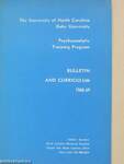 Psychoanalytic Training Program Bulletin and curriculum 1968-69