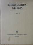 Miscellanea Critica II. (töredék)