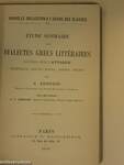 Étude Sommaire des Dialectes Grecs Littéraires
