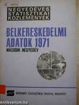 Belkereskedelmi adatok 1971. II. negyedév