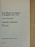 Say what you mean in English 1 - Teacher's Book