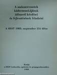 A szakszervezetek kádermunkájának időszerű kérdései és fejlesztésének feladatai