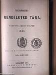 Magyarországi Rendeletek Tára 1884. I-V.