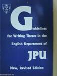 Guidelines for Writing Theses in the English Department of JPU