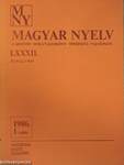 Magyar Nyelv 1986/1-4.