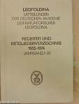 Register und Mitgliederverzeichnis 1955-1974