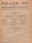 Polgári Jog 1927. január-december/Közgazdaság és Pénzügy 1927. (nem teljes évfolyam)