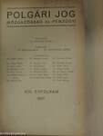 Polgári Jog (Közgazdaság és Pénzügy) 1937. (nem teljes évfolyam)