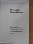 Personal- und Vorlesungsverzeichnis Sommersemester 2002