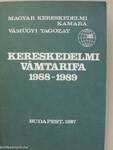 Kereskedelmi vámtarifa 1988-1989