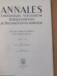 Annales Universitatis Scientiarum Budapestinensis de Rolando Eötvös Nominatae XVI.