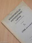 Középiskolai matematikai lapok 1968/5.