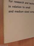 Integrated policy concept of the german federal government for research and technology in relation to small and medium sized companies