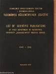 Semmelweis Orvostudományi Egyetem I. Gyermekklinikája tudományos közleményeinek jegyzéke 1945-1970