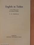 English in Tables