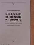 Der Text als existenziale Kategorie