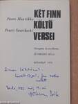 Két finn költő versei (dedikált példány)
