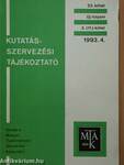 Kutatás-szervezési tájékoztató 1993/4.