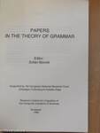 Papers in the Theory of Grammar