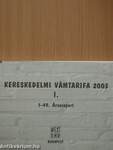 Kereskedelmi vámtarifa 2003. I.