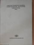 A Magyar Tudományos Akadémia Agrártudományok Osztályának tájékoztatója 1992.