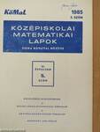 Középiskolai matematikai lapok 1985/5.