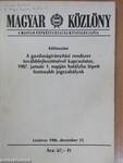 Magyar Közlöny 1986. különszám