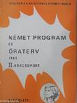 Német programterv és óraterv II. korcsoport