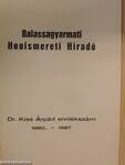 Balassagyarmati Honismereti Híradó - Dr. Kiss Árpád emlékszám