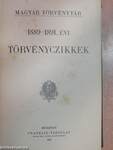 1889-1891. évi törvényczikkek