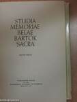 Studia Memoriae Belae Bartók Sacra