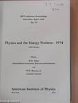 Physics and the Energy Problem - 1974