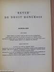 Revue de Droit Hongrois 1961/2.