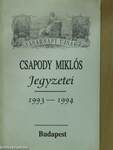 Csapody Miklós Jegyzetei (dedikált példány)
