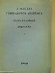 A Magyar Tudományos Akadémia kiadványainak jegyzéke