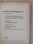 Gerichtsverfassungsgesetz vom 2. Oktober 1952.