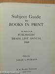 Subject Guide to Books in Print 1960