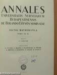 Annales Universitatis Scientiarum Budapestinensis de Rolando Eötvös nominatae III-IV