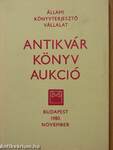 Antikvár könyv aukció - Budapest, 1980. november