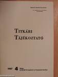 Titkári tájékoztató 1987/4.