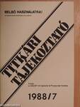 Titkári tájékoztató 1988/7.