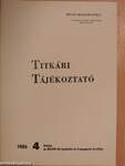 Titkári tájékoztató 1986/4.