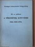 III. sz. pótfüzet a törzsmének könyvéhez 1968-1969-1970.