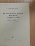 Die Nationalpolitische Publizistik Deutschlands von 1866 bis 1871 I-II.