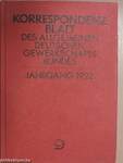 Korrespondenzblatt des Allgemeinen Deutschen Gewerkschaftsbundes - 32. Jahrgang (gótbetűs)