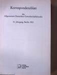 Korrespondenzblatt des Allgemeinen Deutschen Gewerkschaftsbundes - 31. Jahrgang (gótbetűs)